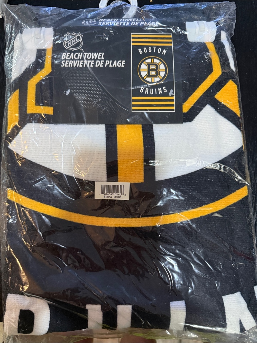 NHL Boston Bruins Beach Towel - NWT